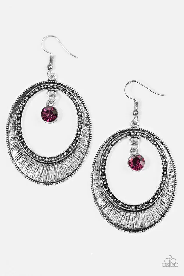 Earrings Paparazzi Jewelry Paparazzi Earring Madame Marvel Purple