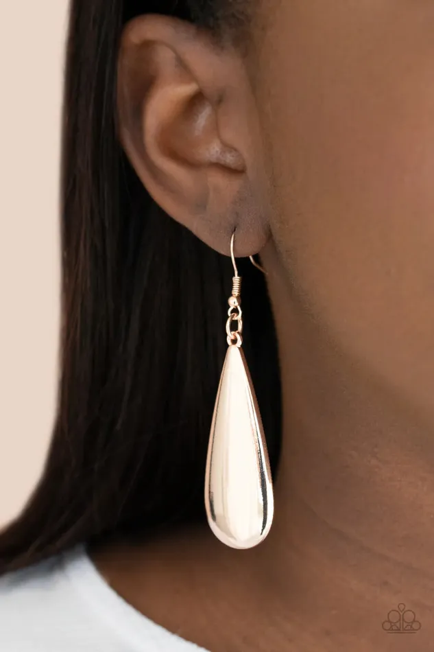 Earrings Paparazzi Jewelry Paparazzi Earring The Drop Off Rose Gold