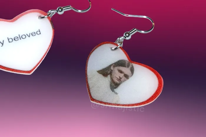 Earrings Sam Makes Things READY TO SHIP My Beloved Character Locket Hearts 2D detailed Handmade Earrings Earrings Sam Makes Things READY TO SHIP My Beloved Character Locket Hearts 2D detailed Handmade Earrings