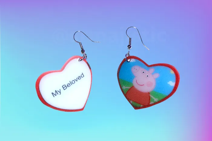 Earrings Sam Makes Things READY TO SHIP My Beloved Character Locket Hearts 2D detailed Handmade Earrings Earrings Sam Makes Things READY TO SHIP My Beloved Character Locket Hearts 2D detailed Handmade Earrings