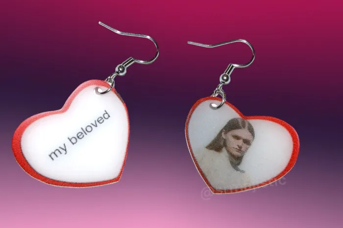 Earrings Sam Makes Things READY TO SHIP My Beloved Character Locket Hearts 2D detailed Handmade Earrings Earrings Sam Makes Things READY TO SHIP My Beloved Character Locket Hearts 2D detailed Handmade Earrings