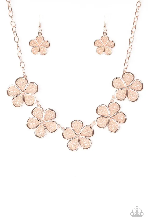 Necklaces Paparazzi Jewelry Paparazzi Necklace No Common Daisy Rose Gold