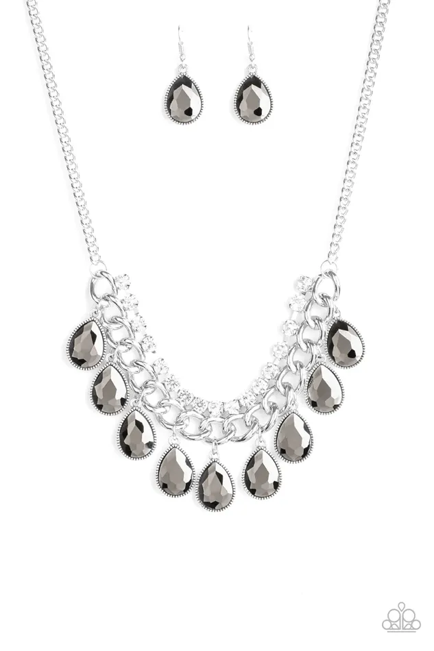 Paparazzi Necklace All TogetHEIR Now Silver Paparazzi Jewelry Necklaces