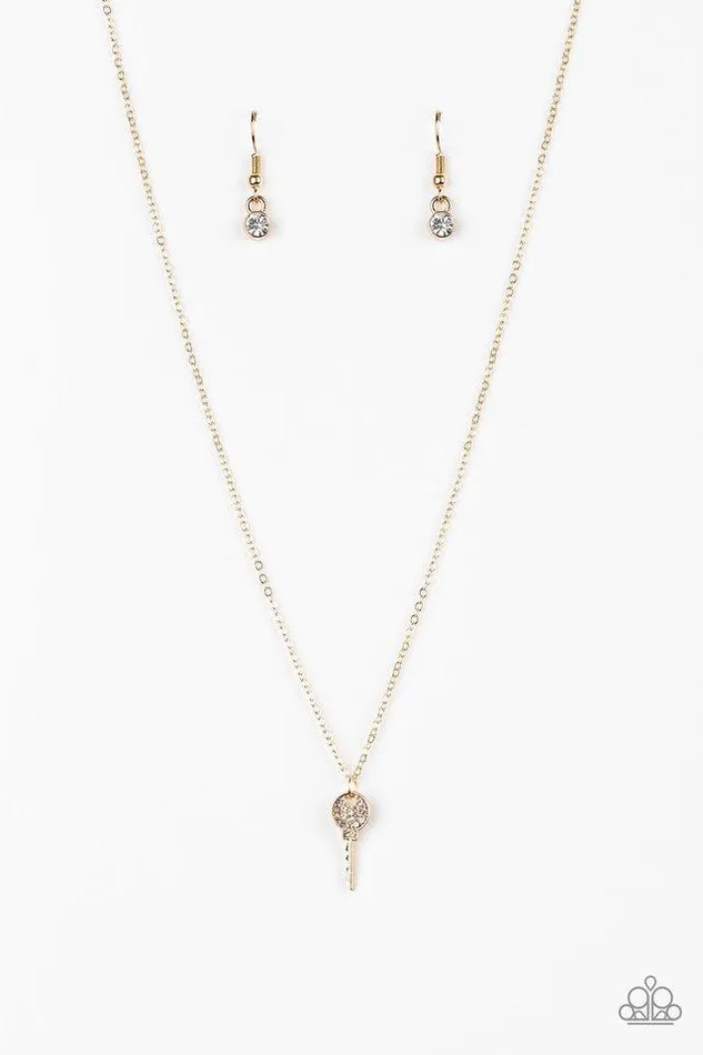 Paparazzi Necklace Key Figure Gold Paparazzi Jewelry Necklaces