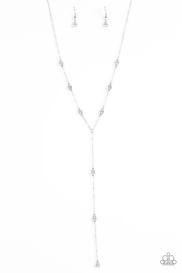 Paparazzi Necklace STARLIGHT The Way White Paparazzi Jewelry Necklaces