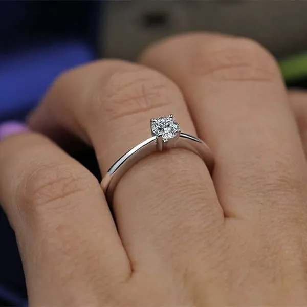 Rings Diamond Source NYC White Gold Engagement Ring with Solitaire 025ct Round Diamond ENG2500 Rings Diamond Source NYC White Gold Engagement Ring with Solitaire 025ct Round Diamond ENG2500