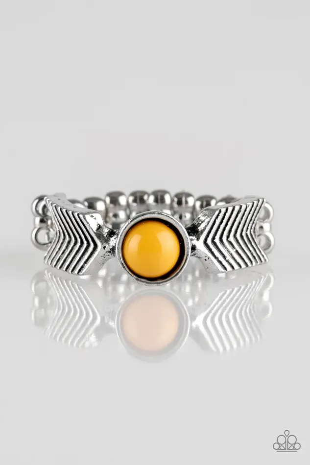 Rings Paparazzi Jewelry Paparazzi Ring Awesomely ARROWDynamic Yellow