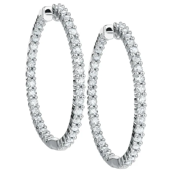 GB Hoop Earrings Women F Vvs1 5 Carats Natural Earth Mined Diamonds 14K White Gold Earrings GB Hoop Earrings Women F Vvs1 5 Carats Natural Earth Mined Diamonds 14K White Gold Earrings