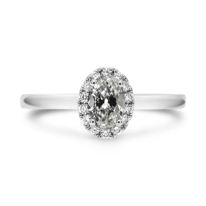 Halo Oval Old Mine Cut Natural Earth Mined Diamond Engagement Ring 14K Gold 350 Carats GB Rings Halo Oval Old Mine Cut Natural Earth Mined Diamond Engagement Ring 14K Gold 350 Carats GB Rings