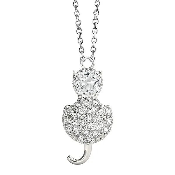 HarryChadEntcom Necklaces Cat Shaped Natural Earth Mined Diamond Pendant Round Cushion Old Miner 250 Carats
