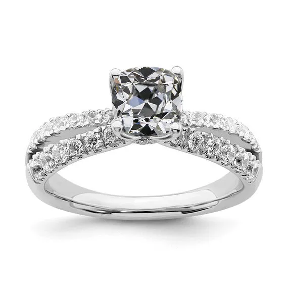 HarryChadEntcom Rings Ladies Cushion Old Miner Genuine Natural Earth Mined Diamond Ring Prong Split Shank 475 Carats HarryChadEntcom Rings Ladies Cushion Old Miner Genuine Natural Earth Mined Diamond Ring Prong Split Shank 475 Carats