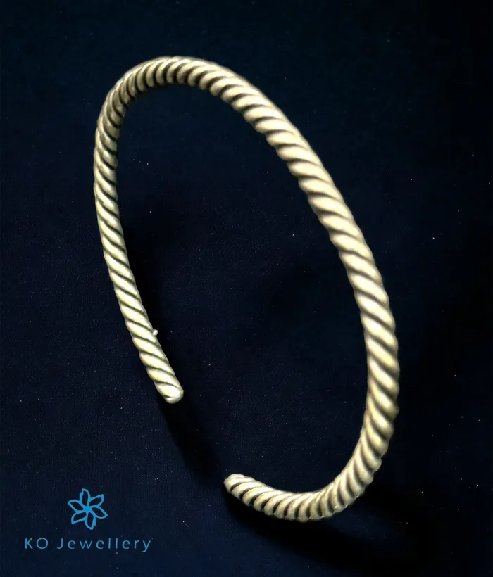 Imported Bracelets The Twister Silver Open Bracelet