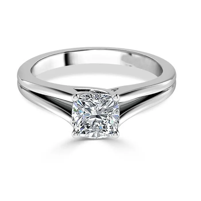 Rings Cushion Cut 175 Ct Solitaire Natural Earth Mined Diamond Engagement Ring White Gold 14K GB