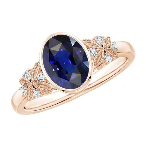 Rings HarryChadEntcom Bezel Set 5 Carat Sapphire Ring