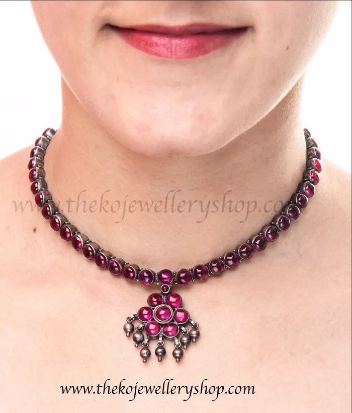 The Alaktha Addige Silver NecklaceOxidised Silversmith Necklaces