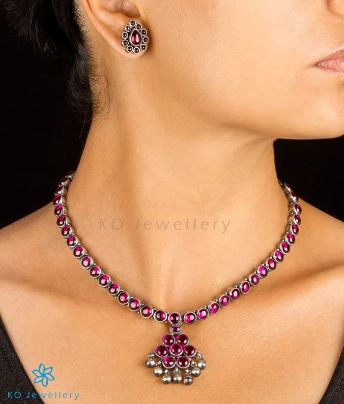 The Alaktha Addige Silver NecklaceOxidised Silversmith Necklaces
