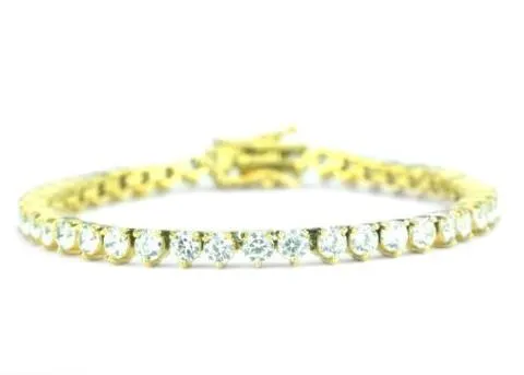 apollo31gold Bracelets 4MM DIAMOND 4PRONGED TENNIS BRACELET IN GOLD