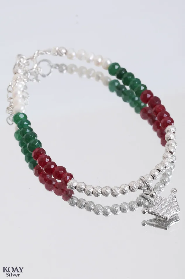 Colored Crown Bracelet KOAY Silver Store Bracelets Colored Crown Bracelet KOAY Silver Store Bracelets