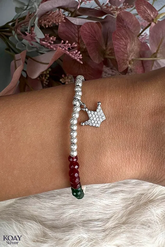 Colored Crown Bracelet KOAY Silver Store Bracelets Colored Crown Bracelet KOAY Silver Store Bracelets
