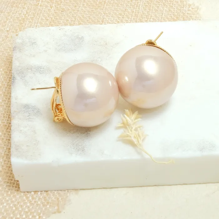 Earrings Upakarna Statement Pearl Ball Earrings