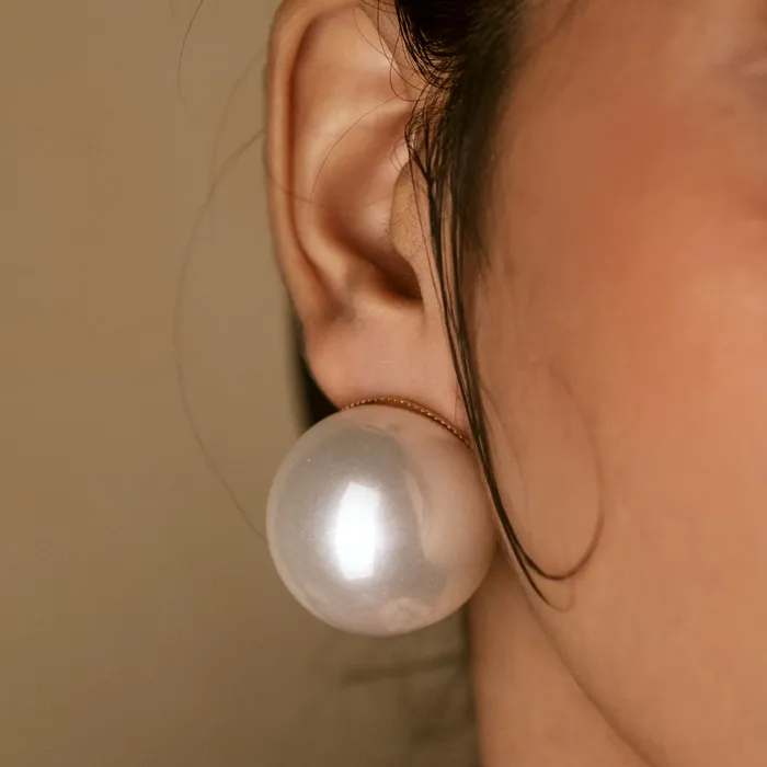 Earrings Upakarna Statement Pearl Ball Earrings