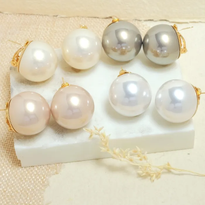 Earrings Upakarna Statement Pearl Ball Earrings