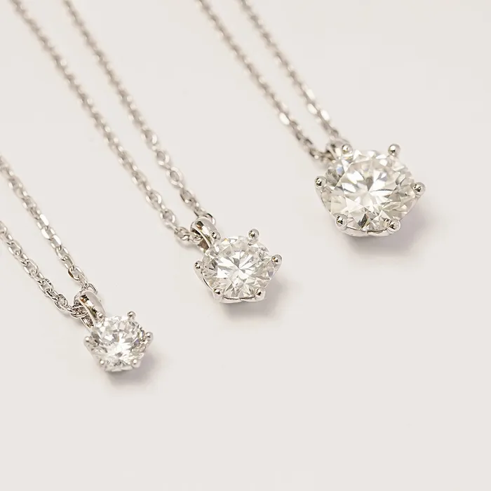 MinimalBijoux Necklaces 14K 18K Gold Moissanite Crown Necklace