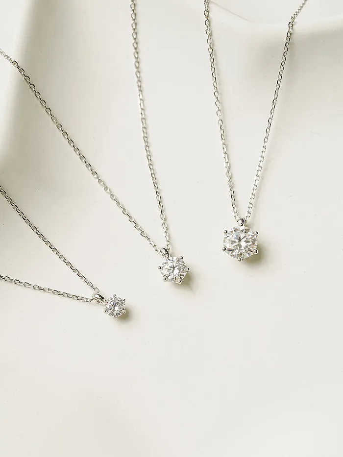 MinimalBijoux Necklaces 14K 18K Gold Moissanite Crown Necklace