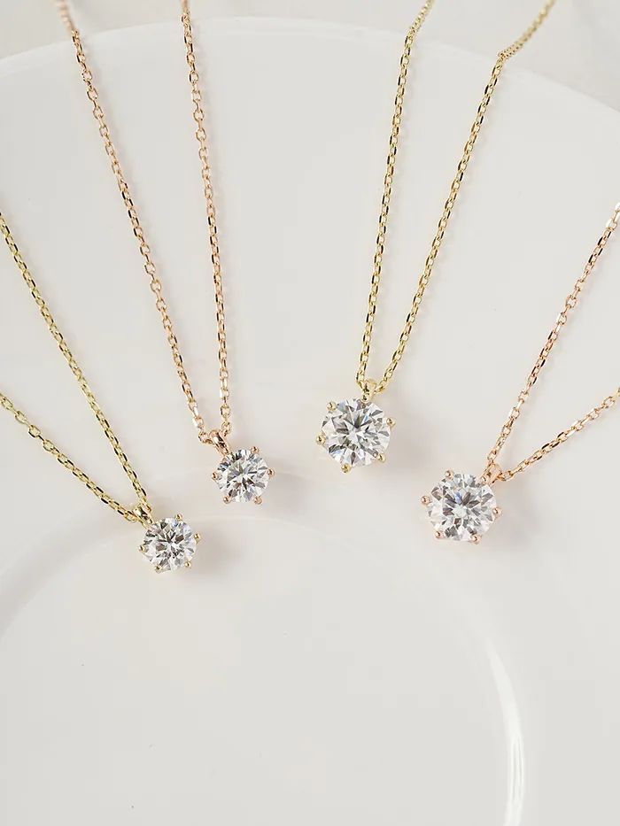MinimalBijoux Necklaces 14K 18K Gold Moissanite Crown Necklace