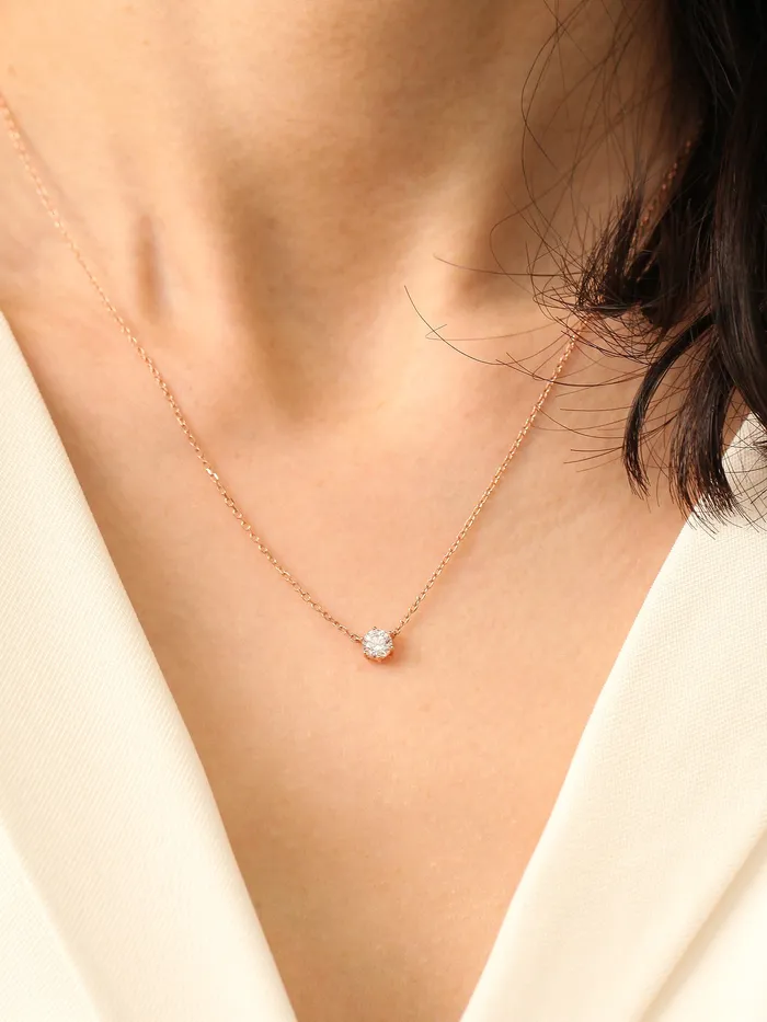 Necklaces MinimalBijoux 14K 18K Gold Delicate CZ Necklace