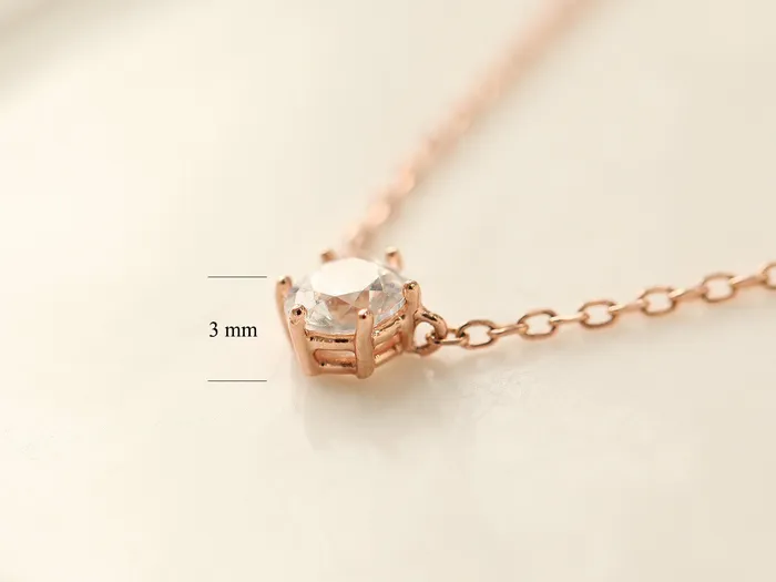 Necklaces MinimalBijoux 14K 18K Gold Delicate CZ Necklace