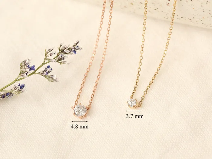Necklaces MinimalBijoux 14K 18K Gold Delicate CZ Necklace