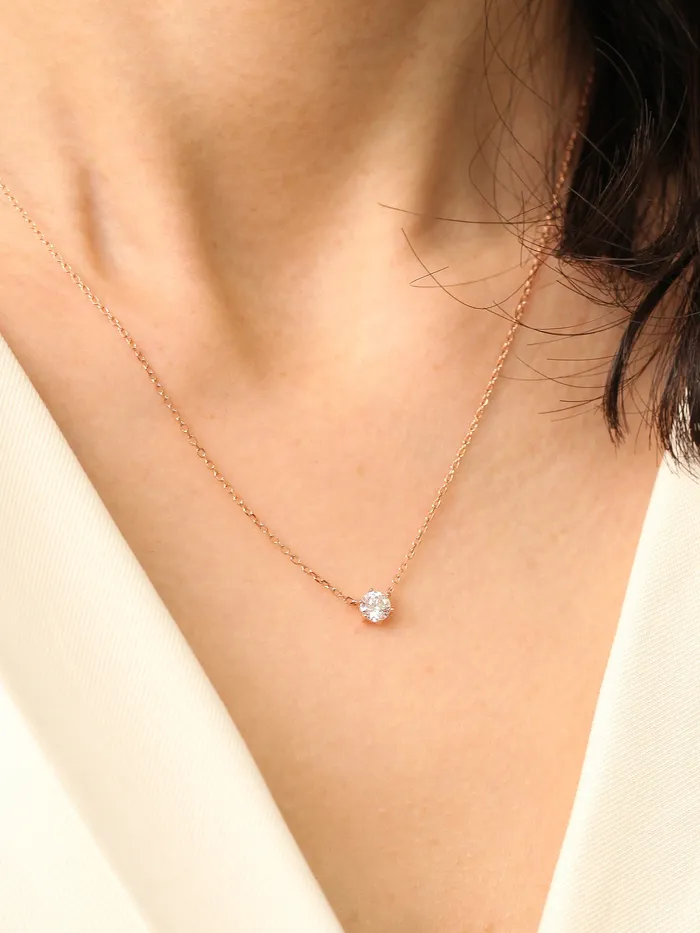Necklaces MinimalBijoux 14K 18K Gold Delicate CZ Necklace