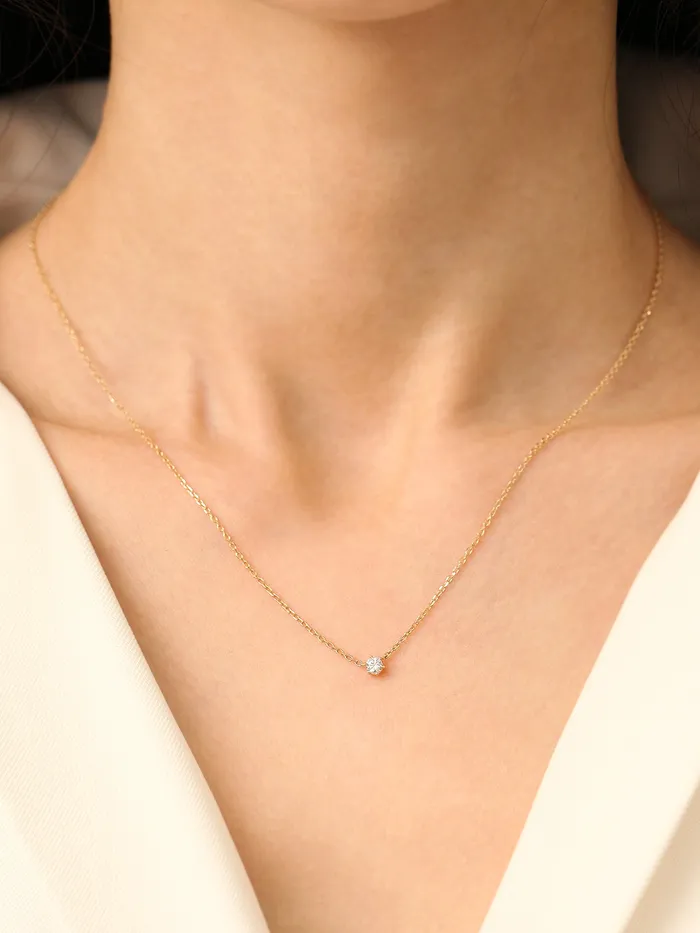 Necklaces MinimalBijoux 14K 18K Gold Delicate CZ Necklace