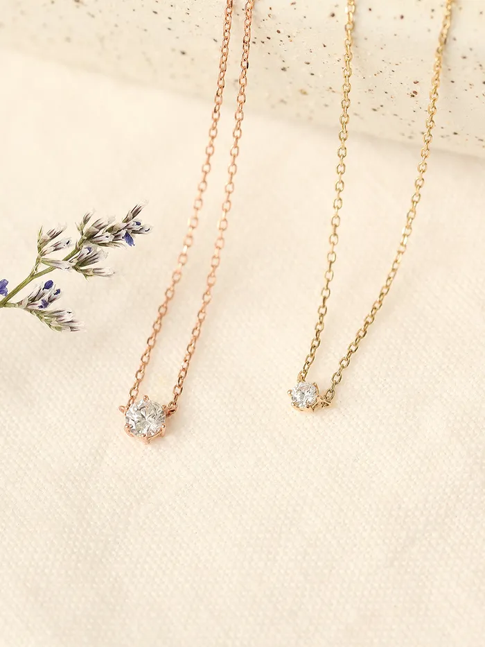 Necklaces MinimalBijoux 14K 18K Gold Delicate CZ Necklace