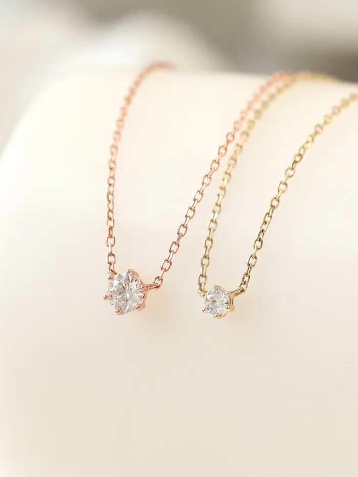 Necklaces MinimalBijoux 14K 18K Gold Delicate CZ Necklace