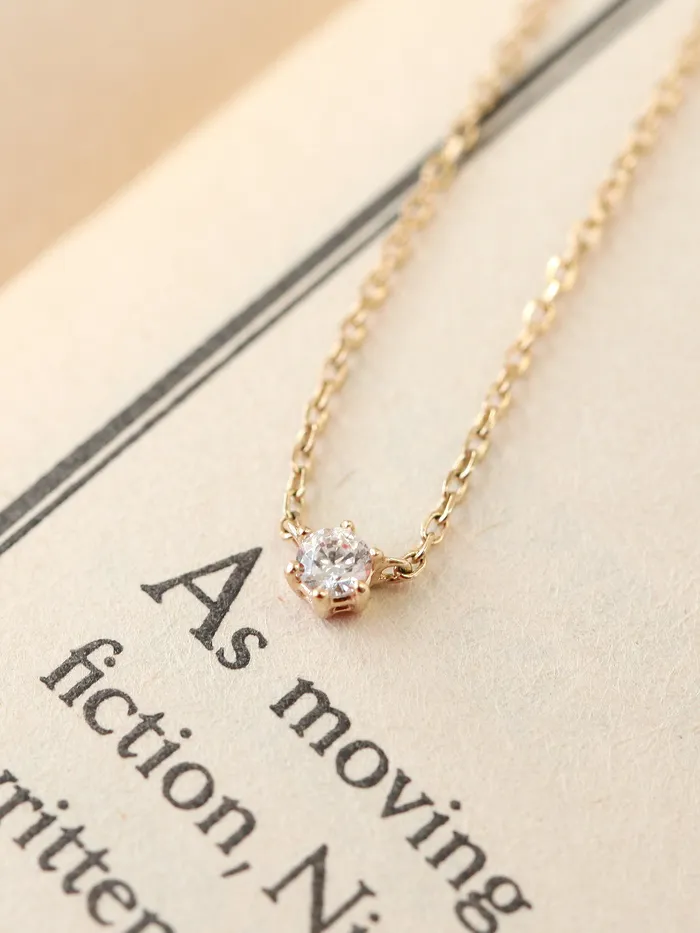 Necklaces MinimalBijoux 14K 18K Gold Delicate CZ Necklace