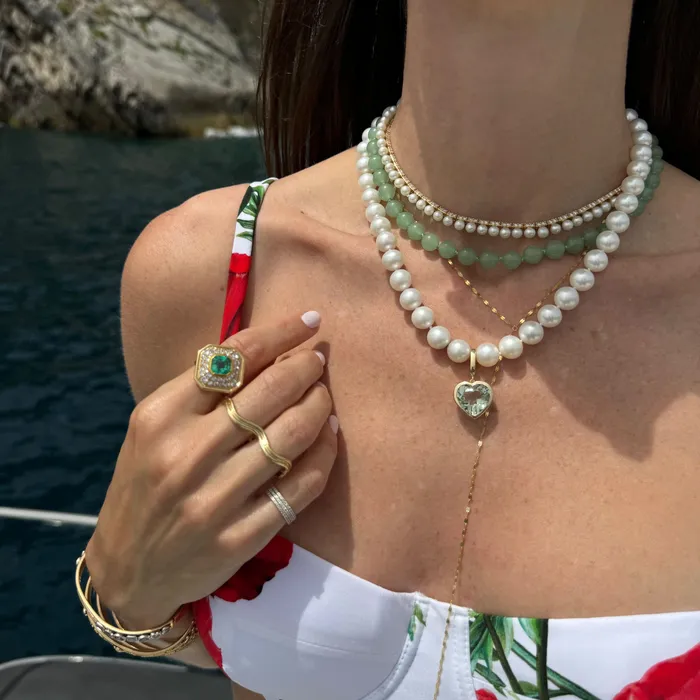 Green Aventurine Beaded Necklace SG Fine Necklaces