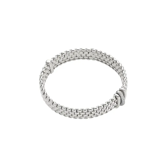 International Diamond Center Bracelets Fope Panorama Flexit 18K White Gold Wide Bracelet 008 CTW Size Small International Diamond Center Bracelets Fope Panorama Flexit 18K White Gold Wide Bracelet 008 CTW Size Small