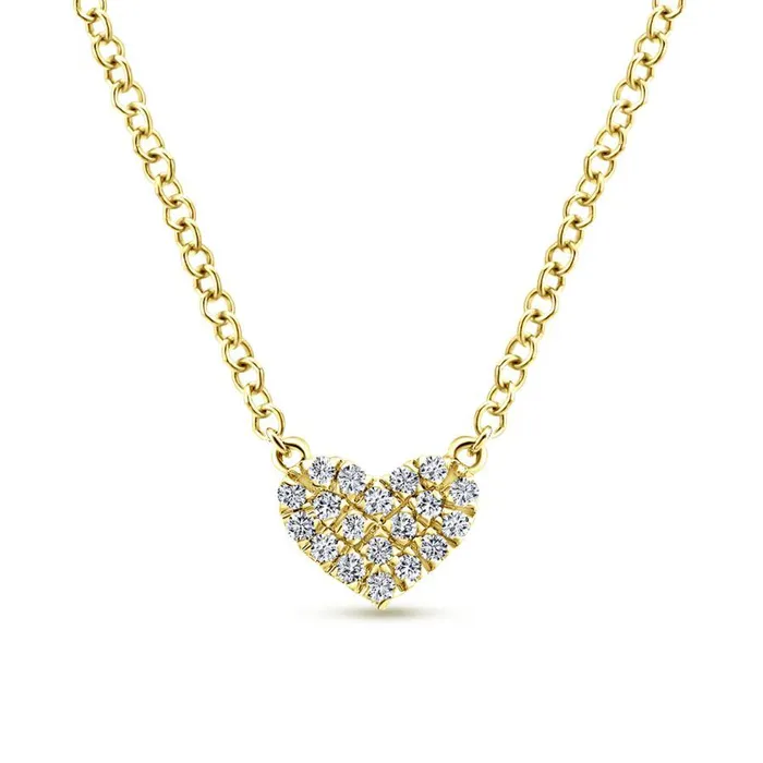Necklaces International Diamond Center Gabriel Co Eternal Love Yellow Gold Necklace 006 CTW Necklaces International Diamond Center Gabriel Co Eternal Love Yellow Gold Necklace 006 CTW