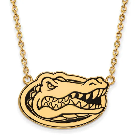 Necklaces International Diamond Center Sterling Silver Goldplated LogoArt University of Florida Gators Pendant 18 inch Necklace Necklaces International Diamond Center Sterling Silver Goldplated LogoArt University of Florida Gators Pendant 18 inch Necklace