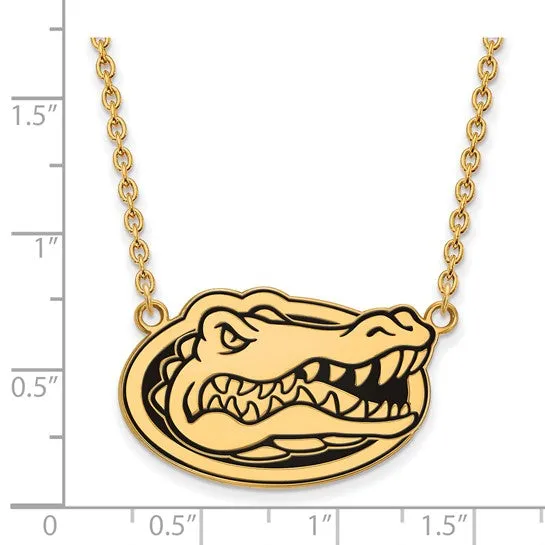 Necklaces International Diamond Center Sterling Silver Goldplated LogoArt University of Florida Gators Pendant 18 inch Necklace Necklaces International Diamond Center Sterling Silver Goldplated LogoArt University of Florida Gators Pendant 18 inch Necklace
