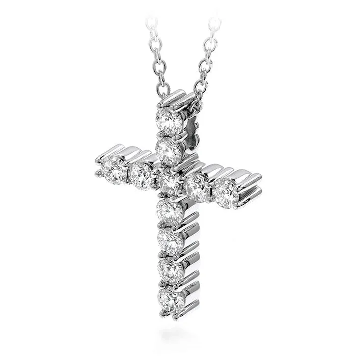 Whimsical Cross Pendant Necklace Hearts on Fire Necklaces