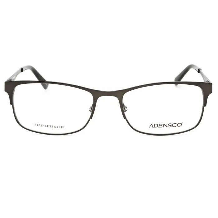 Adensco Rings Adensco Mens Eyeglasses Matte Dark Ruthenium Plastic Rectangular AD 125 0R80 00