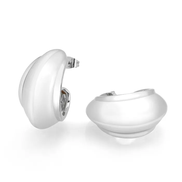 Alamode 3W1739 Imitation Rhodium Brass Earring with NoStone in No Stone Earrings Alamode 3W1739 Imitation Rhodium Brass Earring with NoStone in No Stone Earrings