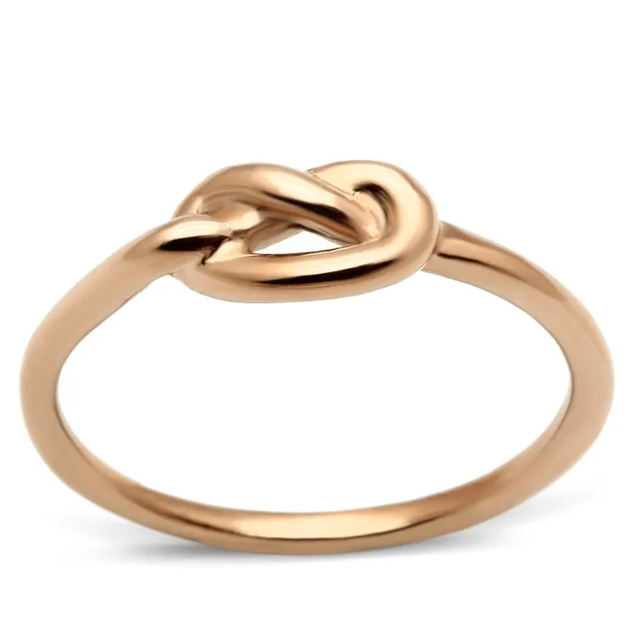 Alamode Rings TK630R IP Rose GoldIon Plating Stainless Steel Ring with No Stone