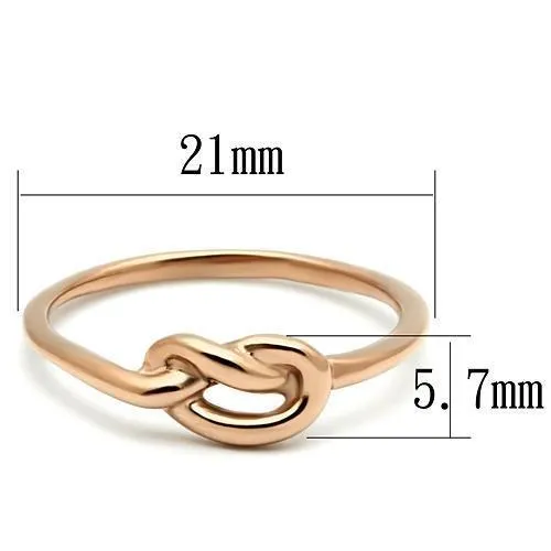 Alamode Rings TK630R IP Rose GoldIon Plating Stainless Steel Ring with No Stone
