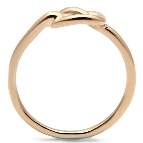 Alamode Rings TK630R IP Rose GoldIon Plating Stainless Steel Ring with No Stone