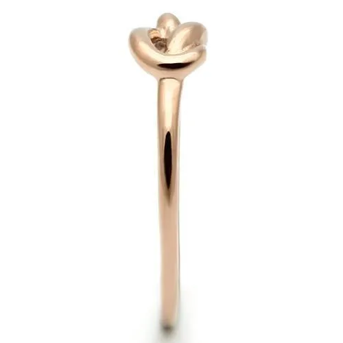 Alamode Rings TK630R IP Rose GoldIon Plating Stainless Steel Ring with No Stone