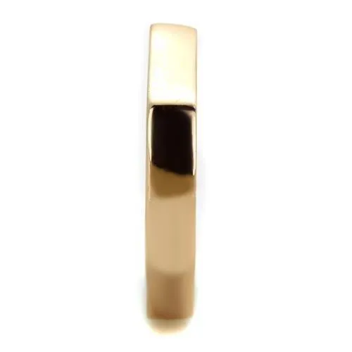 Alamode TK2030 IP Rose GoldIon Plating Stainless Steel Ring with Top Grade Crystal in Clear Rings